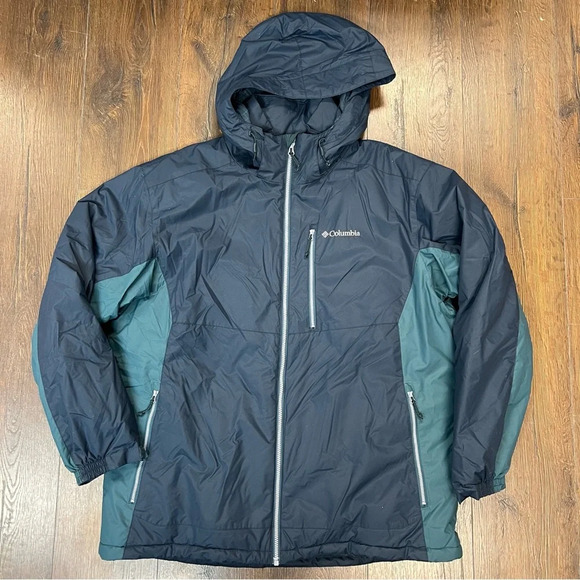 Men’s Columbia two tone blue winter coat SZ XL - Picture 1 of 7
